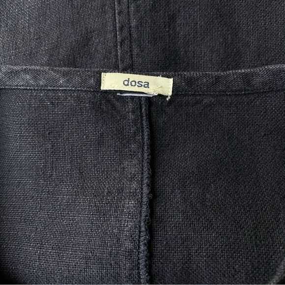 Dosa mandarin jacket kung fu tang suit black linen XL - Picture 9 of 10